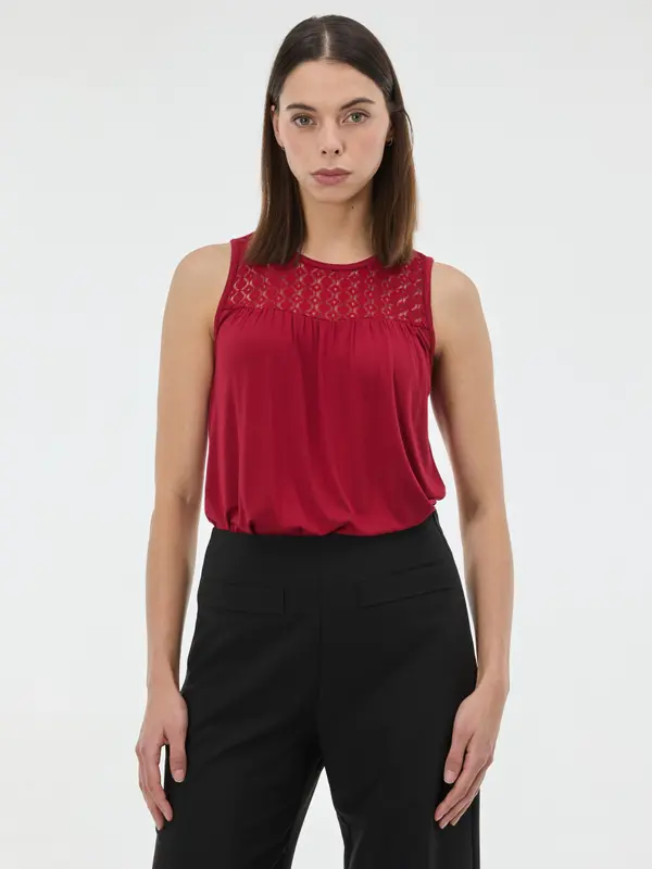 Orsay Rdeča majica brez rokavov ORSAY