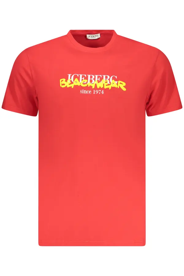 ICEBERG Rdeča moška majica s kratkimi rokavi