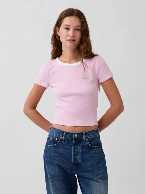 GAP Rebrasta majica z logotipom GAP
