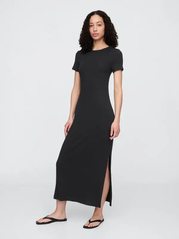GAP Rebrasta obleka GAP Maxi