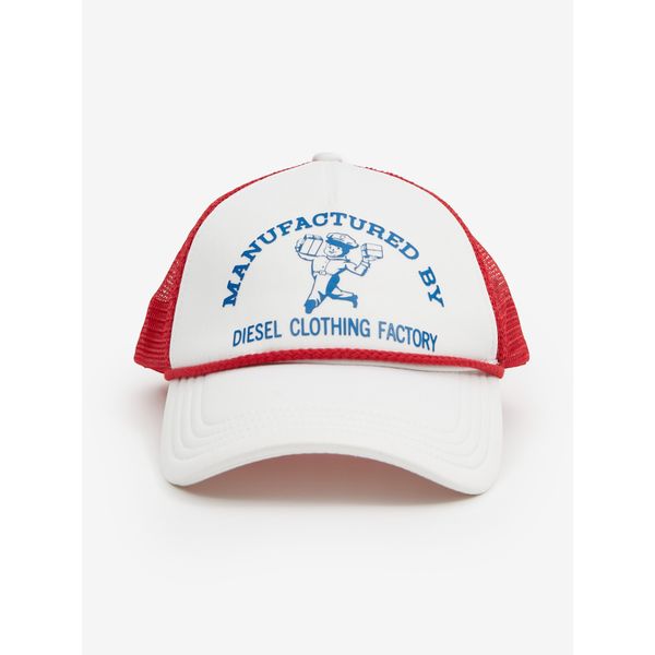 Diesel Red and White Cap Diesel - Mens