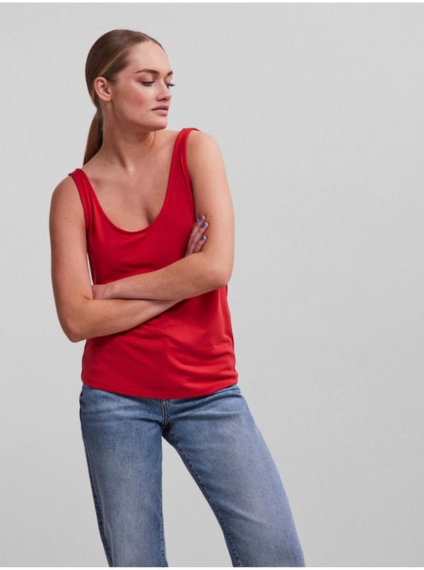 Pieces Red Basic Tank Top Pieces Amala - Women