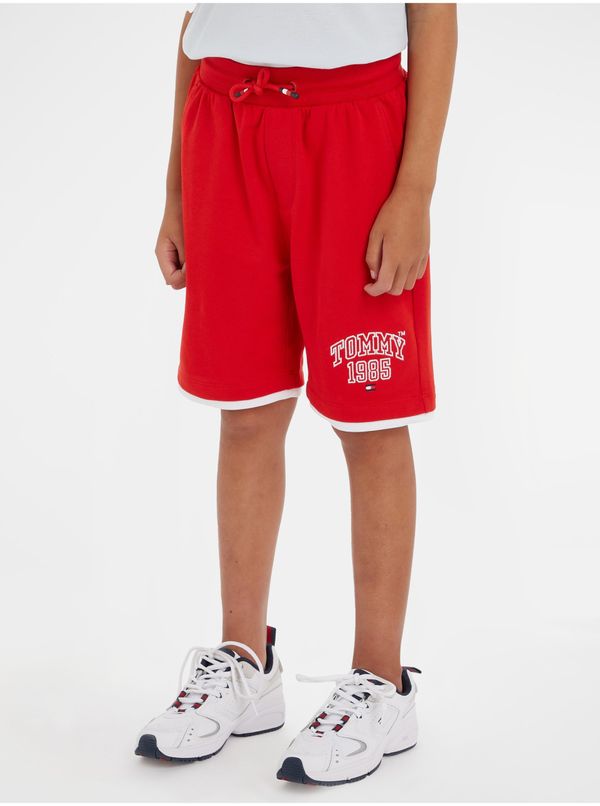 Tommy Hilfiger Red boys shorts Tommy Hilfiger Tommy Varsity Sweatshorts TOMMY - Boys