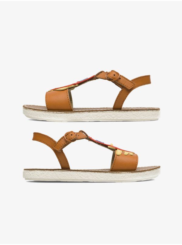 Camper Red-Brown Girls' Leather Sandals Camper - Girls