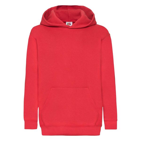 Fruit of the Loom Red children's sweatshirt Classic kangaroo Fruit of the Loom