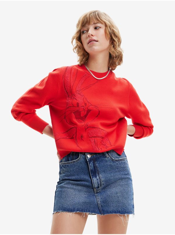 DESIGUAL Red Desigual Bugs Bunny Womens Sweatshirt - Women