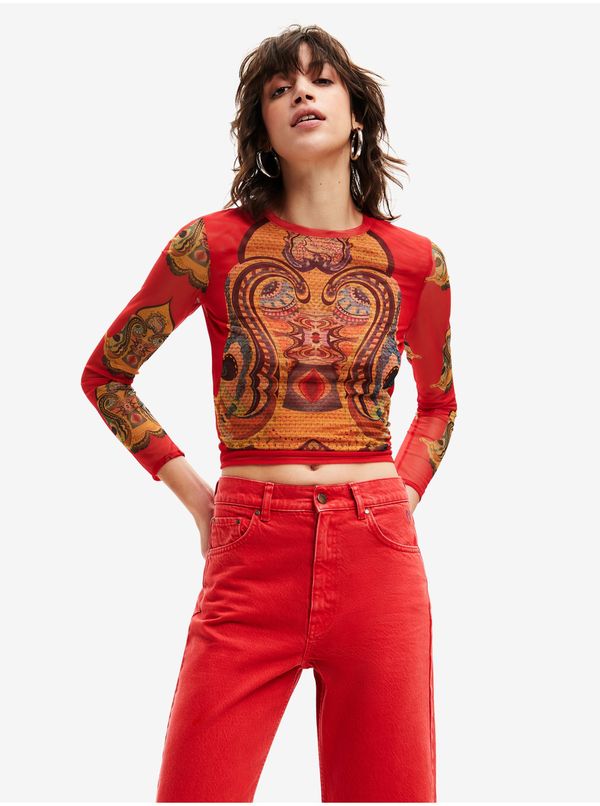 DESIGUAL Red Desigual Groove Women's T-Shirt - Women