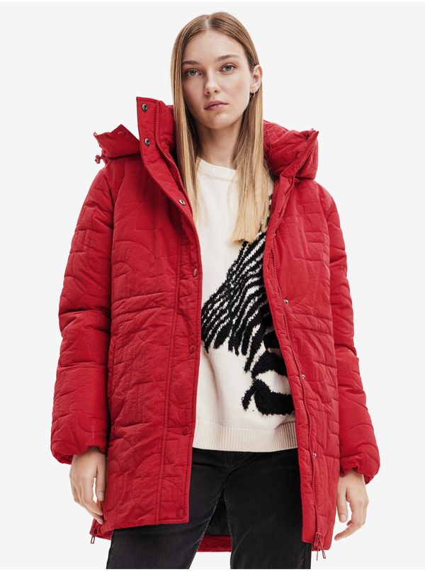 DESIGUAL Red Desigual Tulip Women's Winter Jacket - Women