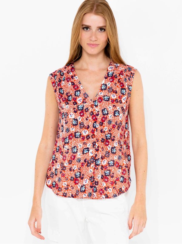 CAMAIEU Red Floral Top CAMAIEU - Women