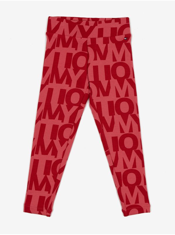 Tommy Hilfiger Red Girly Patterned Leggings Tommy Hilfiger - Girls