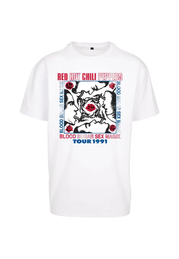 Mister Tee Red Hot Chilli Peppers oversize t-shirt white