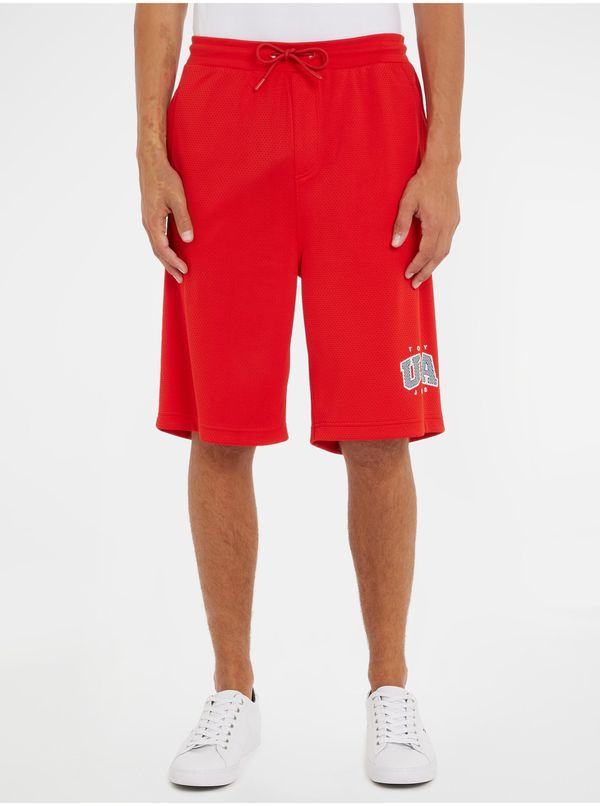 Tommy Hilfiger Red Men Shorts Tommy Jeans Modern Sport - Men