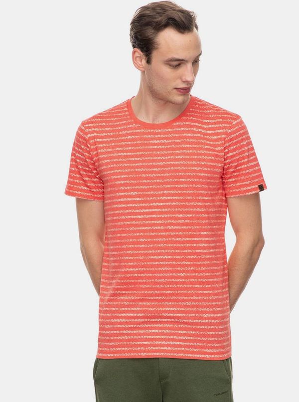 Ragwear Red Men's Striped Ragwear Steef T-Shirt