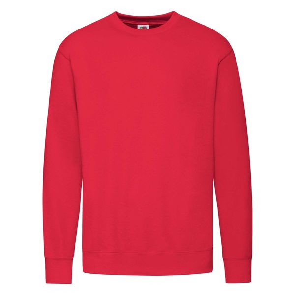 Fruit of the Loom Red Men's Sweatshirt Lightweight Set-in-Sweat Sweat Fruit of the Loom