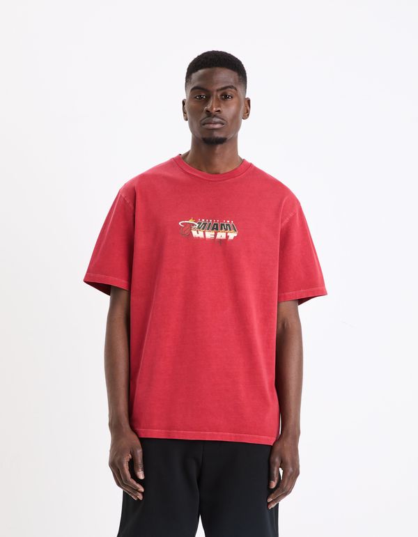 Celio Red Men's T-Shirt Celio NBA Miami Heat