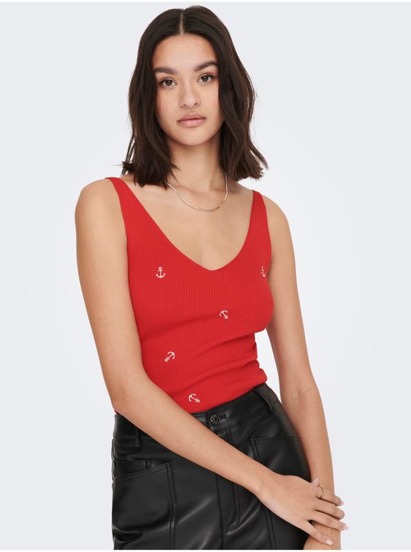 JDY Red Patterned Tank Top JDY Nanna - Women