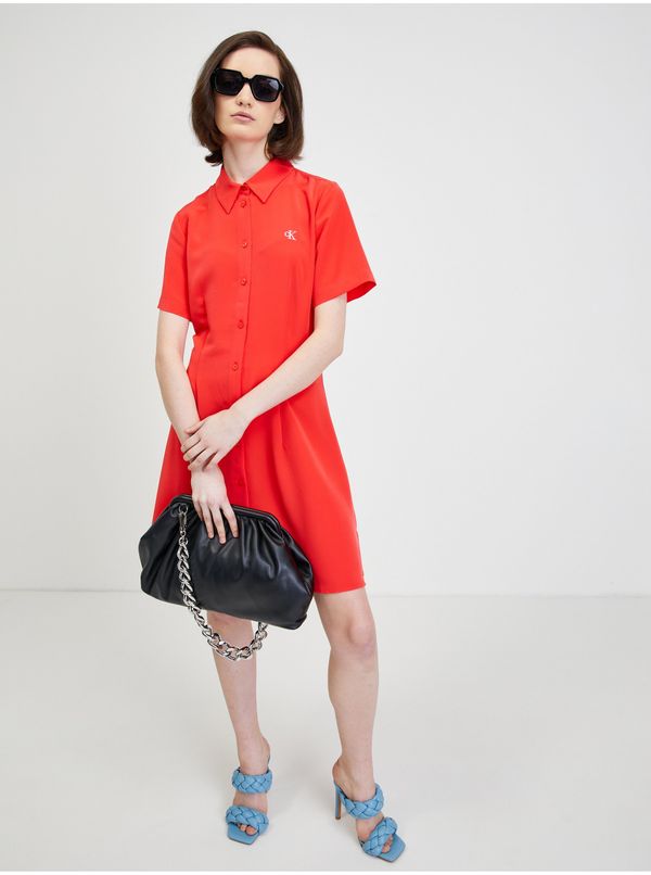 Calvin Klein Red Shirt Dress Calvin Klein Jeans - Women