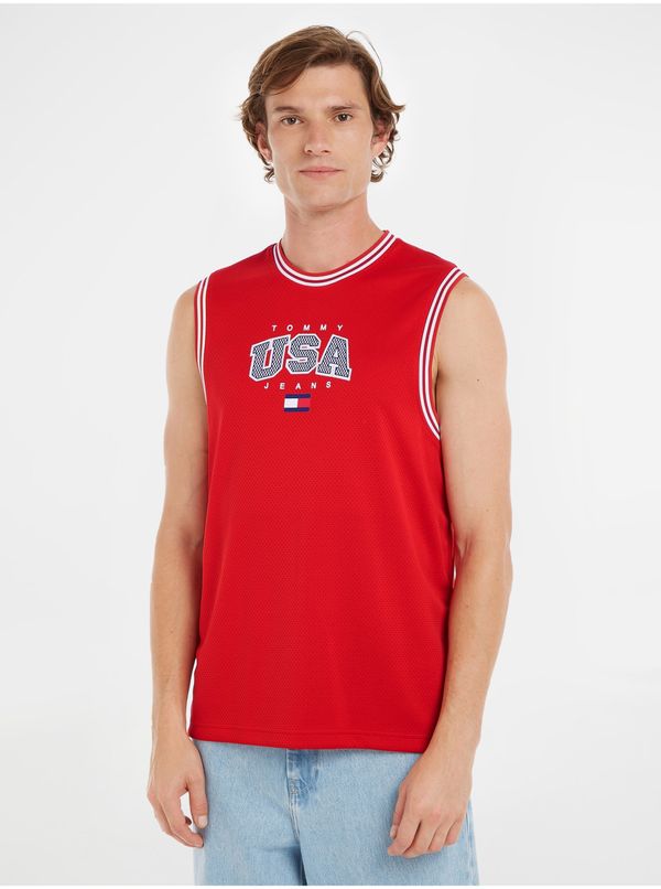 Tommy Hilfiger Red Tank Top Tommy Jeans Modern Sport Tank - Men