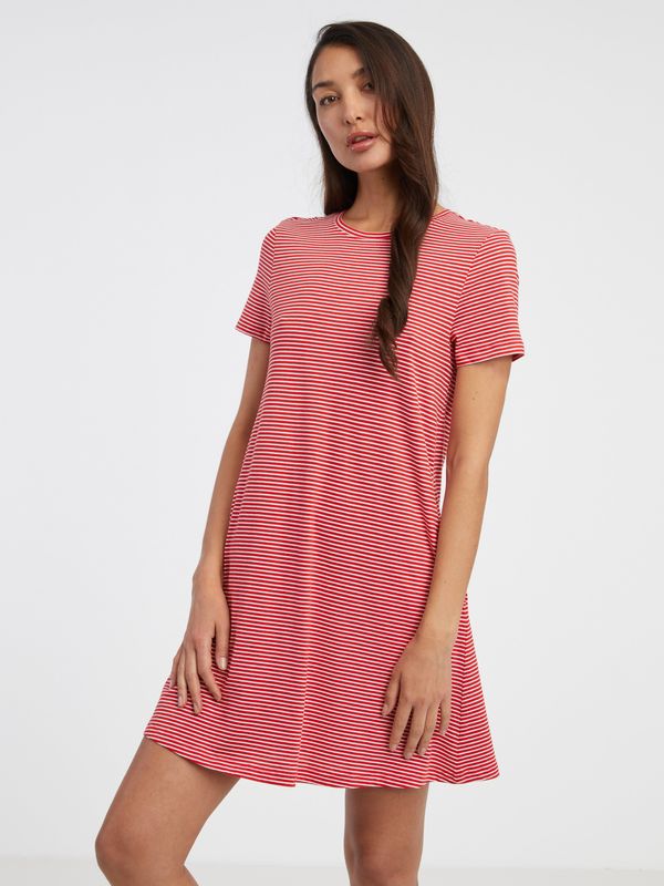 Only Red Women's Striped Basic Dress ONLY May