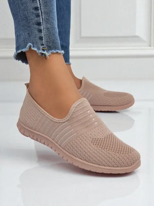 Resti Resti Aelia women's pink fabric shoes, comfortable flat heel moccasins