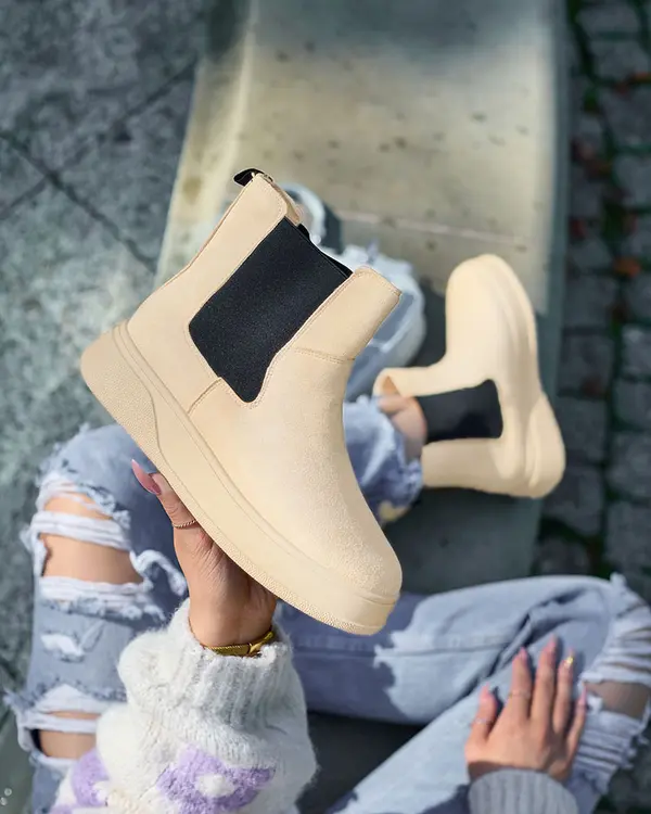 Resti Resti Beige women's boots a'la snow boots Uteris