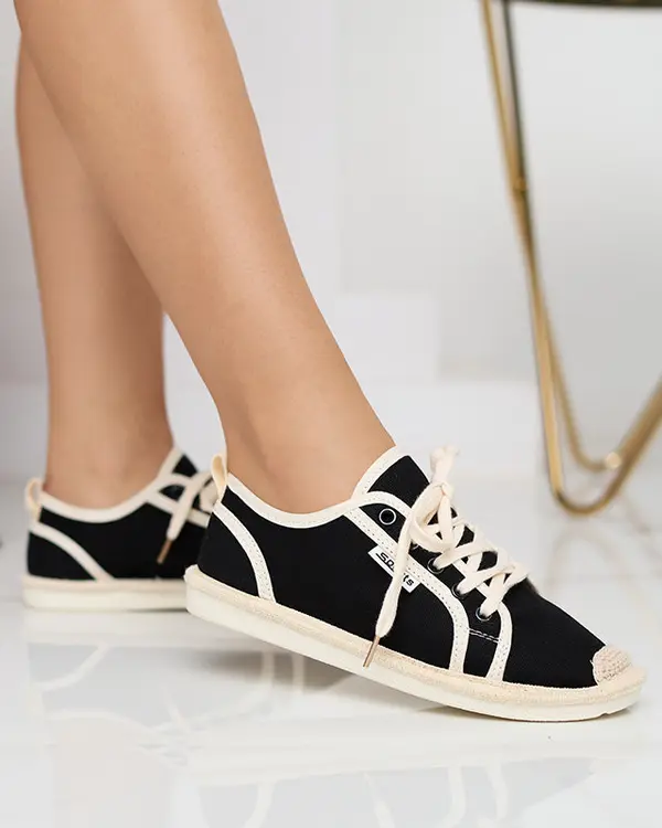 Resti Resti Black Mokida woven women's sneakers - Footwear