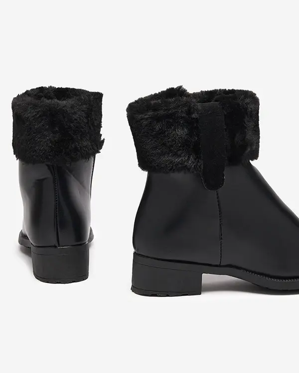 Resti Resti Black women's boots with fur Sabola- Footwear