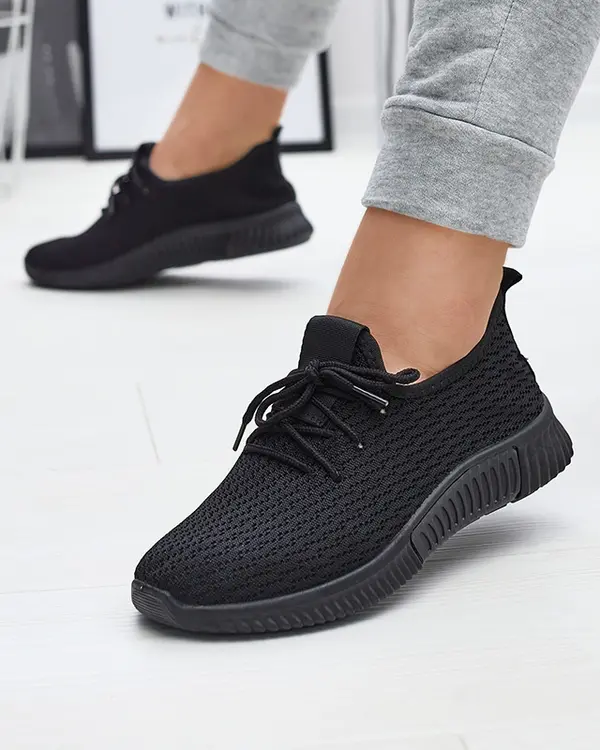 Resti Resti Black women's fabric sports shoes Vobbu- Footwear