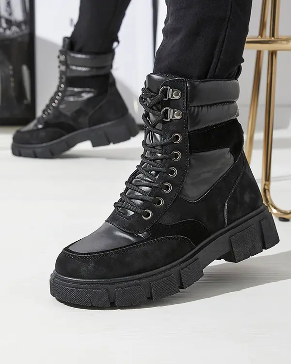 Resti Resti Black women's insulated trapper boots Kasemi- Footwear