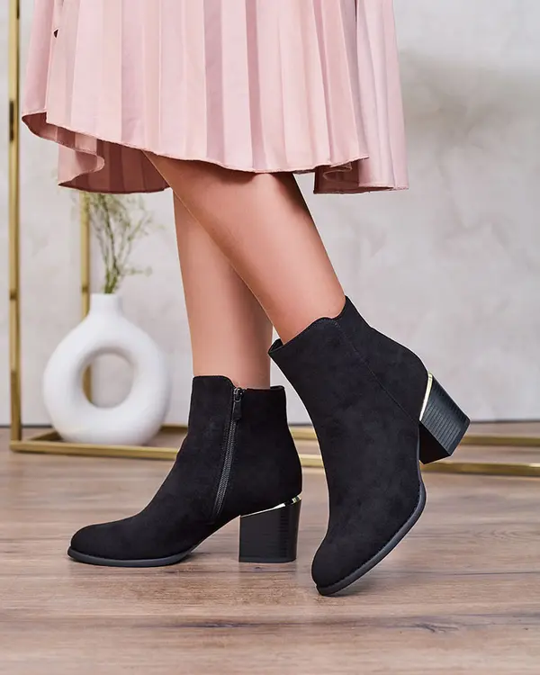 Resti Resti Black women's low stiletto boots Traestra