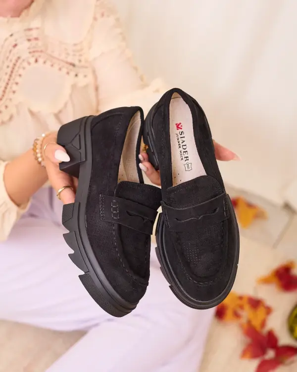 Resti Resti Black women's openwork moccasins Lace Glide