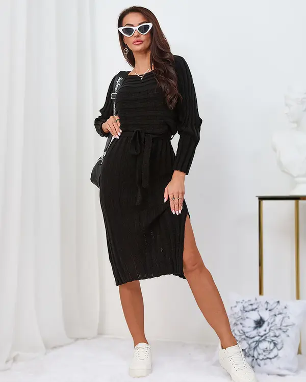 Resti Resti Black women's sweater dress