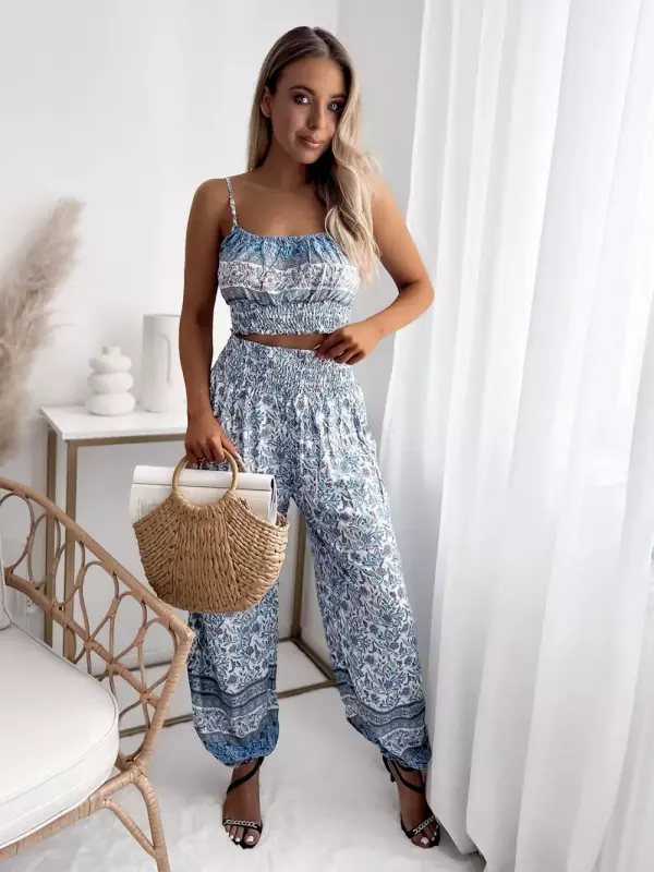 Resti Resti Blue women's set with print- Clothing