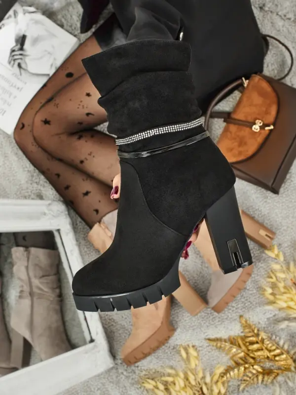 Resti Resti BrambleDusk Women's Eco Suede Block Heel Ankle Boots