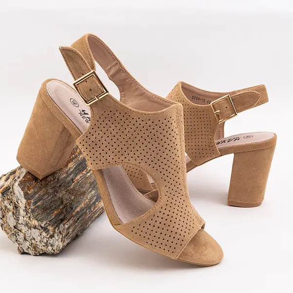 Resti Resti Camel women's post sandals with cutouts Katamino