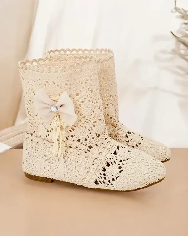 Resti Resti Children's openwork boots with bow Geggi