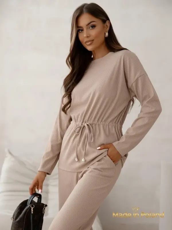 Resti Resti Cotton Women's set a'la sweater ribbed