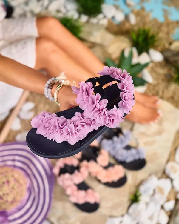 Resti Resti Dark pink women's sandals with flowers Alferroy