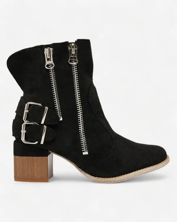 Resti Resti Decorated heeled boots in black Zerta