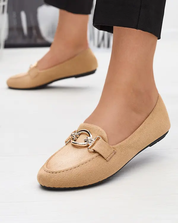 Resti Resti Eco-suede beige moccasins Brussi - Footwear