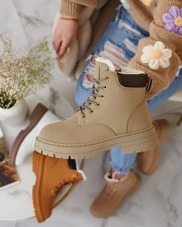 Resti Resti Gray-brown women's insulated trapper boots Radoras