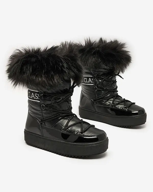 Resti Resti Lace-up boots a'la snow boots with fur Heccti