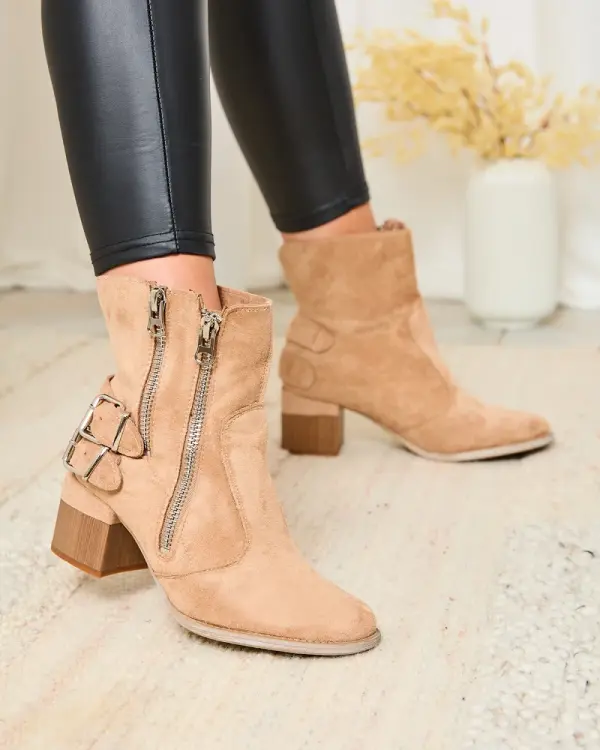 Resti Resti Light brown embellished Zerta heeled boots