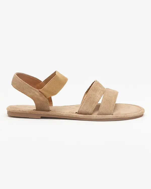Resti Resti Light brown women's eco-suede flat sandals Nerina - Footwear
