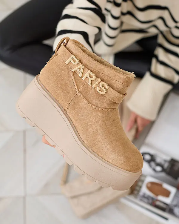 Resti Resti Light brown women's shoes a'la snow boots with ornament Parisela