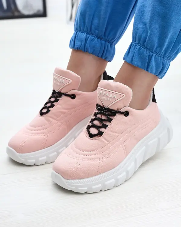 Resti Resti Light pink women's fabric sports shoes Riotay- Footwear