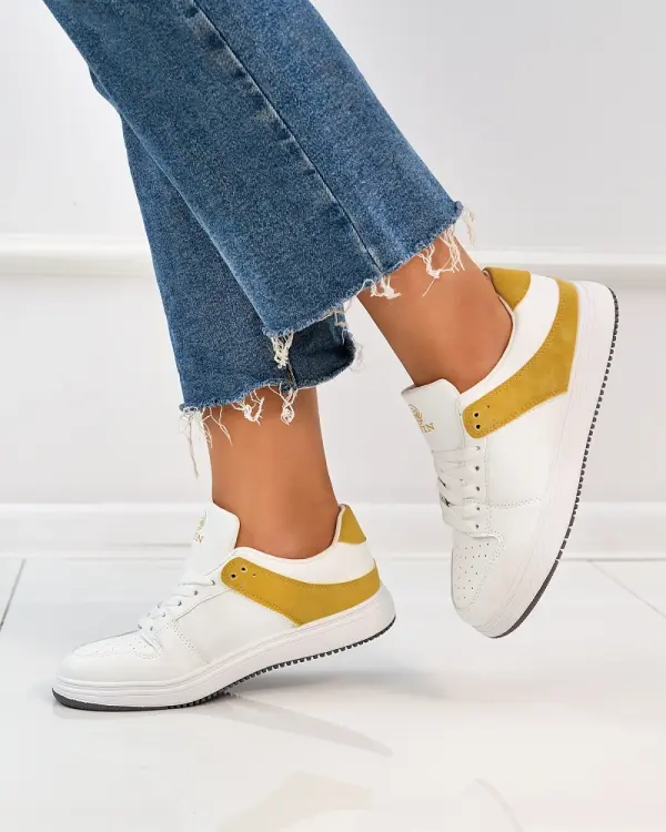 Resti Resti Mustard white women's sports shoes Elevace