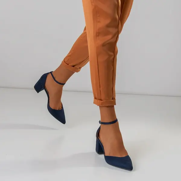 Resti Resti Navy blue women's sandals on the post by Rumil - Footwear