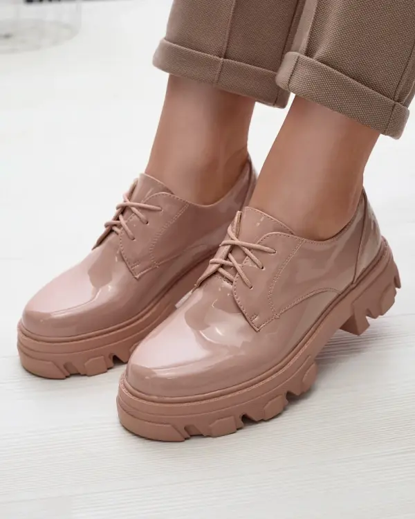 Resti Resti Pink lacquered women's half shoes Delgor- Footwear