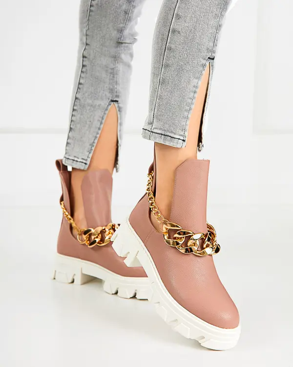 Resti Resti Pink women's boots with chain Tenkay - Footwear